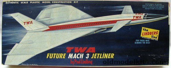 Lindberg 1/169 TWA Future Mach 3 Jetliner (XB-70 / B-70 Civil Version), 573-100 plastic model kit